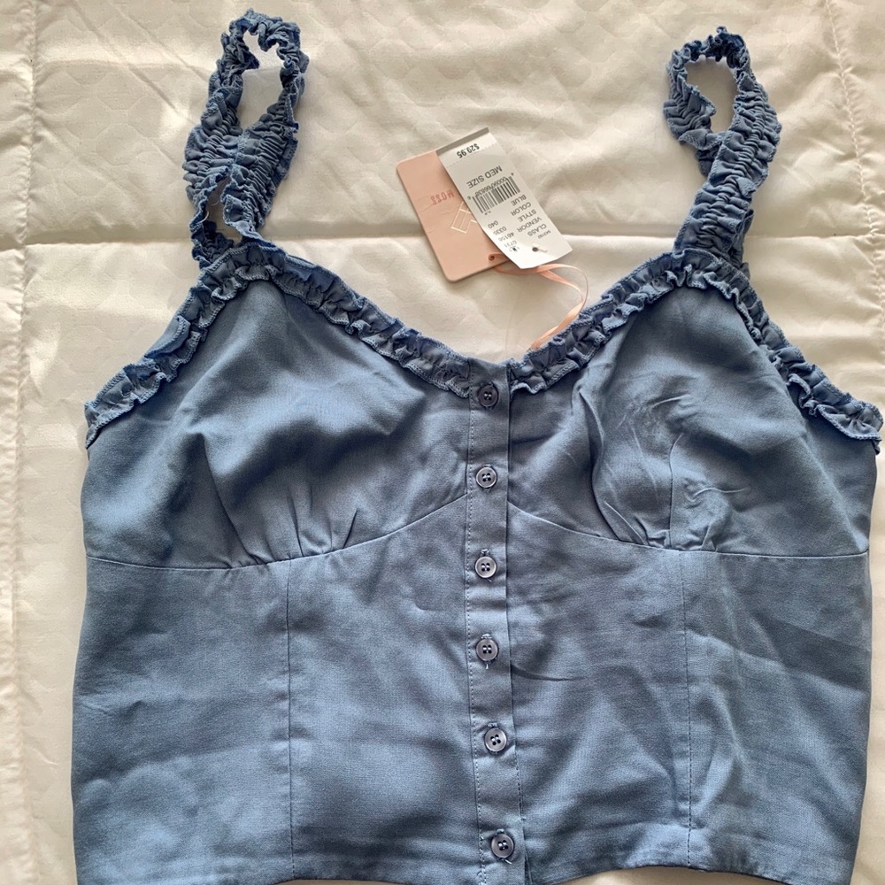 Blue Crop Top
